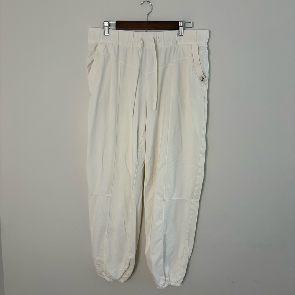 Joy Lab Women’s Large Cream Jogger Pants Stains Wear Marks Leisure